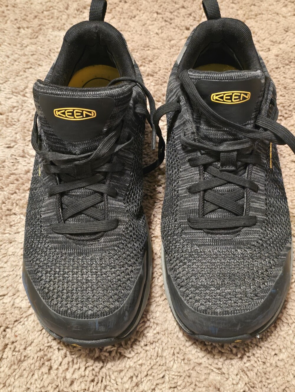 KEEN Utility Sparta Men's Work Shoes Size 8.5 D Black Aluminum Safety Toe EH